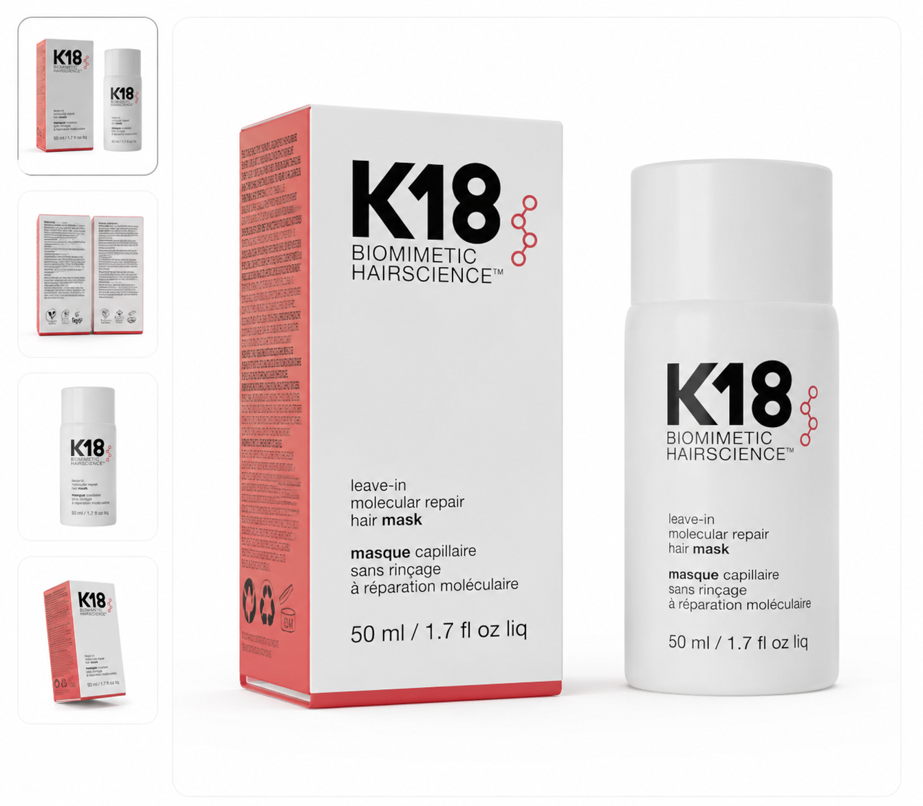 K18 Leave-In Molecular Repair Hair Mask 50ml | Hair Repair Treatment