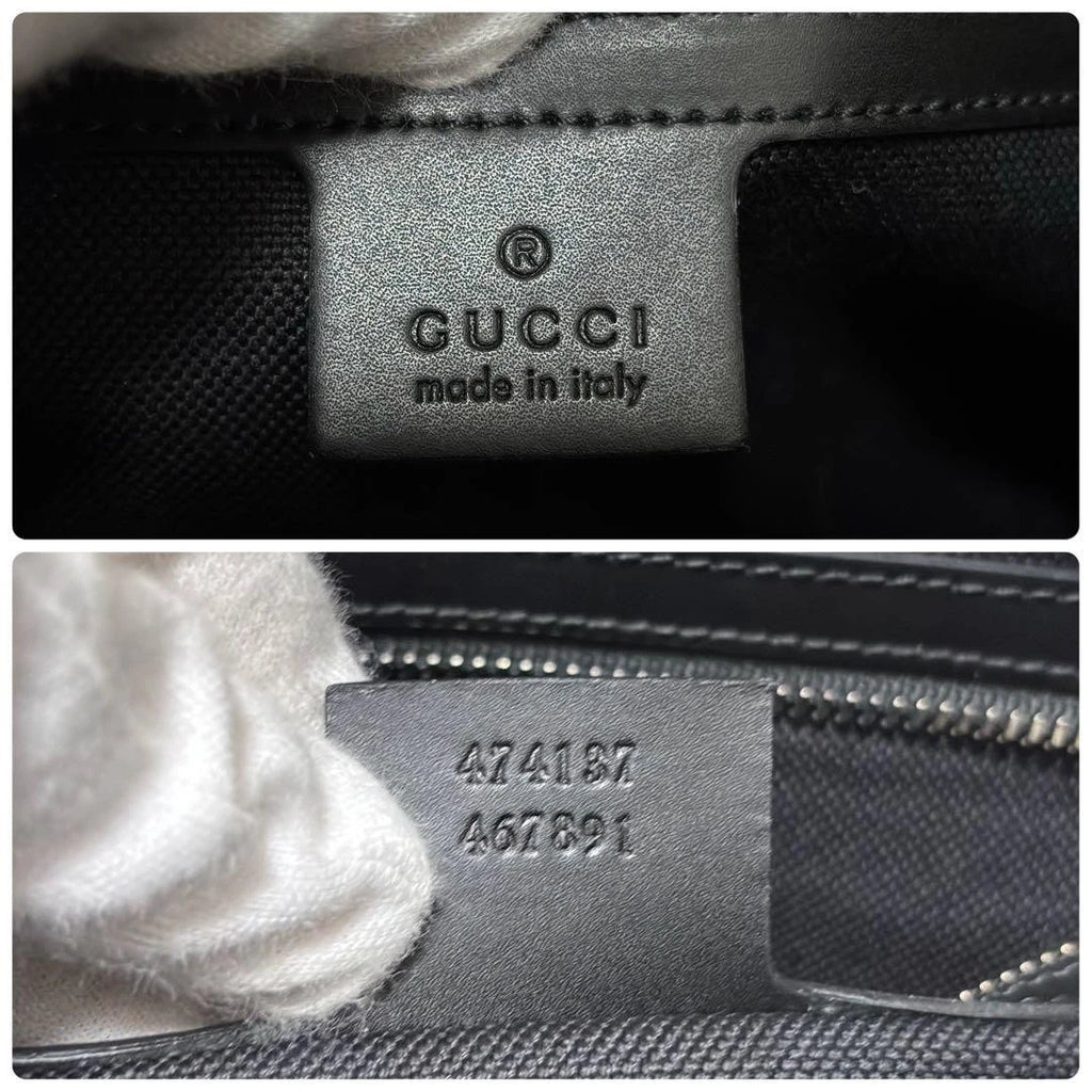 Gucci GG Supreme Sherry Line Shoulder Bag Black | Authentic Men's Bag