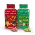 Balance of Nature Fruits & Veggies Supplements 180 Capsules | 90 Fruit & 90 Veggie Capsules Whole Food Formula