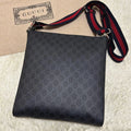Gucci GG Supreme Sherry Line Shoulder Bag Black | Authentic Men's Bag