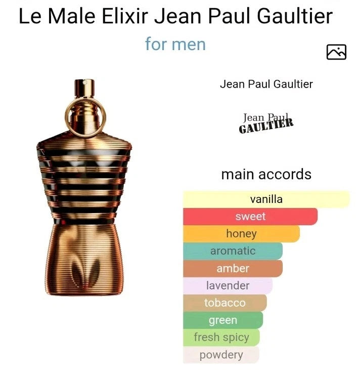 Jean Paul Gaultier Le Male Elixir EDP 125ml 4.2oz Men’s Cologne New Sealed Authentic