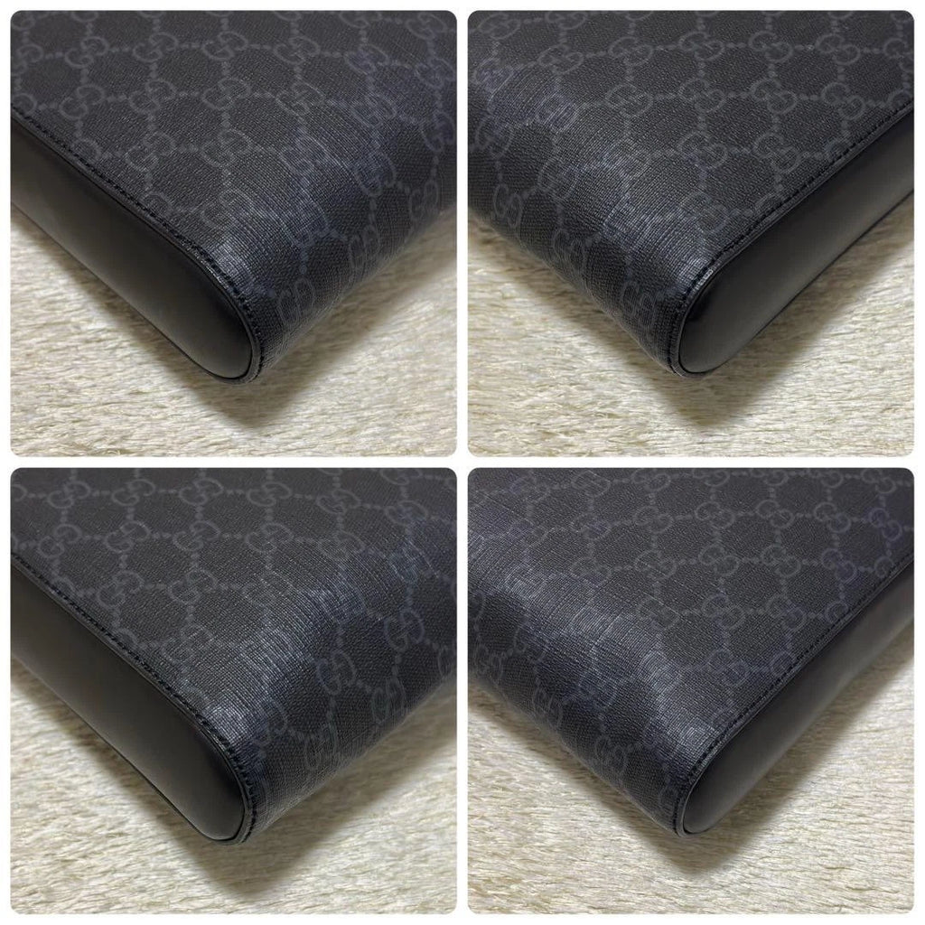 Gucci GG Supreme Sherry Line Shoulder Bag Black | Authentic Men's Bag