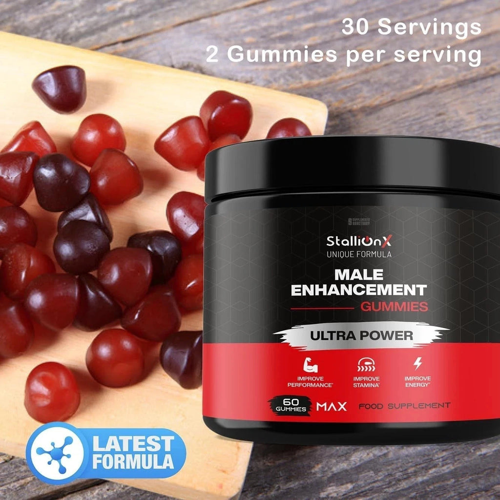 StallionX Male Enhancement Gummies 60 Count Energy Stamina Performance Support UK