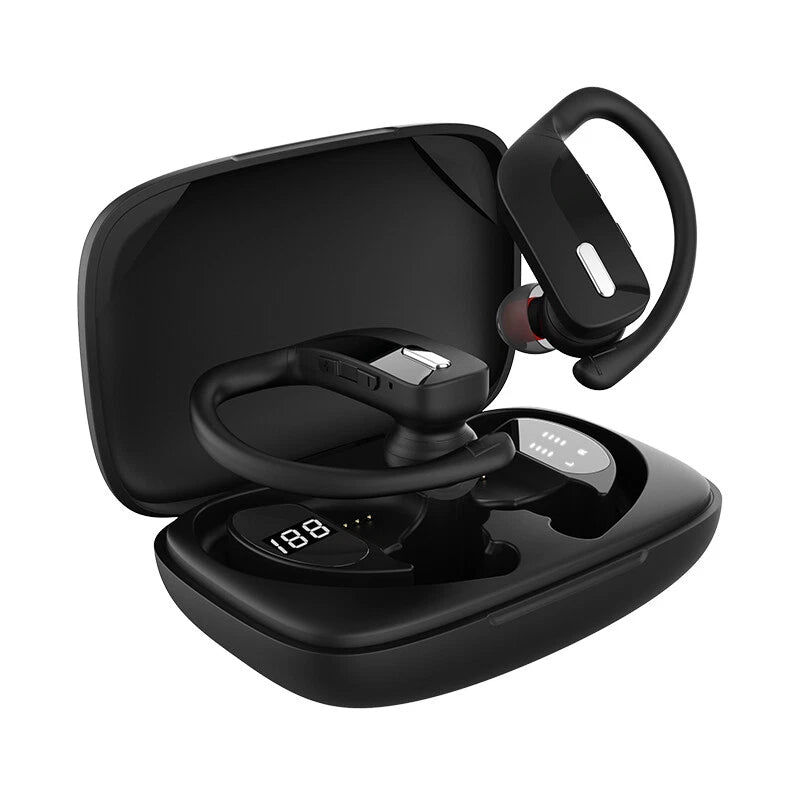 Sports Wireless Bluetooth Headphones Earhook Earbuds for iPhone & Samsung – Secure Fit