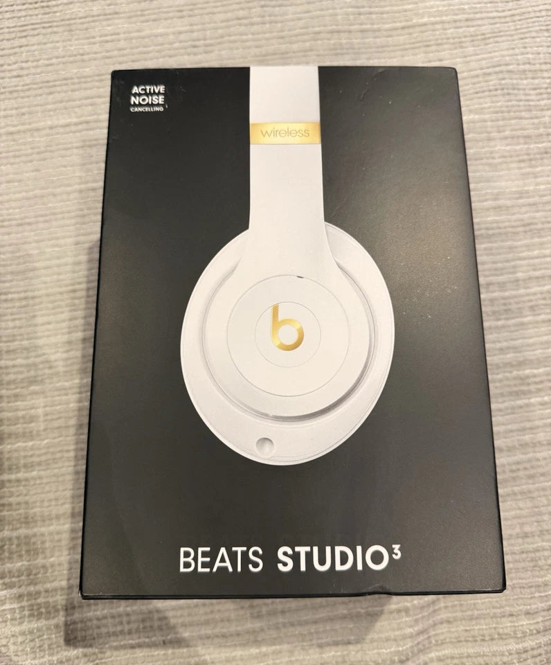 Beats by Dr. Dre Studio3 Wireless ANC Over-Ear Headphones White/Gold | Bluetooth Noise Cancelling Headset